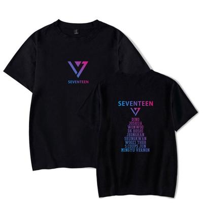 NEW Arrival Women/Men's Casual SEVENTEEN 17 Kpop Printed Short Sleeve T-shirt Funny Tee Shirts Hipster O-neck Cool Tops