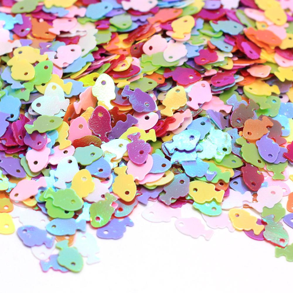 Colorful Tropical Fish Glitter Fish Shape Sequins for Crafts Paillettes PVC Loose Sequin Nail Art Confetti DIY Sewing