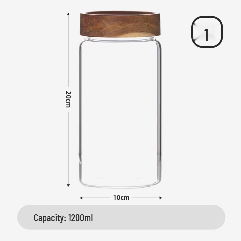 Japanese Glass Storage Jar with Lid for Coffee, Tea, Dried Tangerine Peel, and Grains