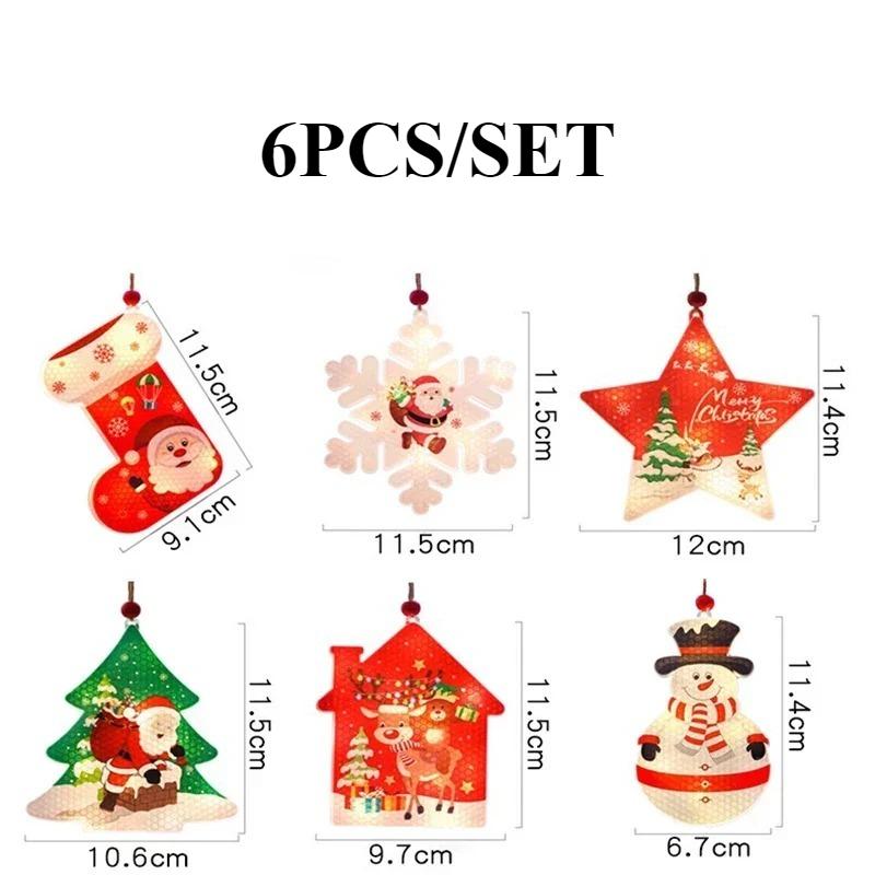 Mini LED vánoční noční světlo na vánoční stromek, domácí dekorace, závěsná lampa, festivalová párty, kapková ozdoba, závěsná noční světla