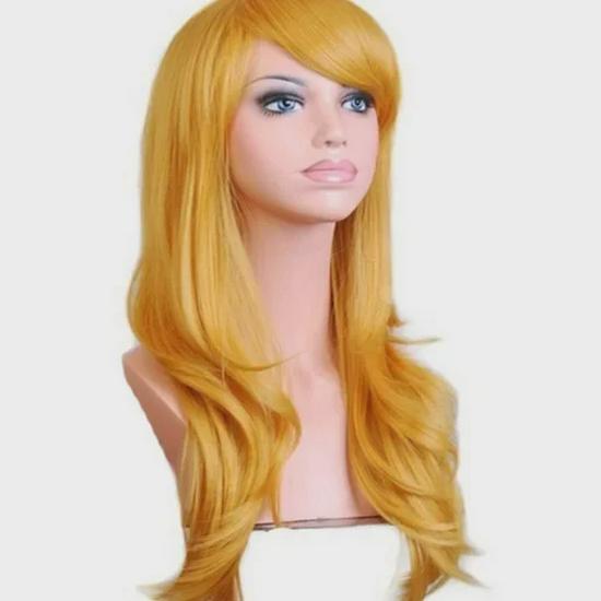 Long Curly Anime Cosplay Multi-Color Wig - European & American Style