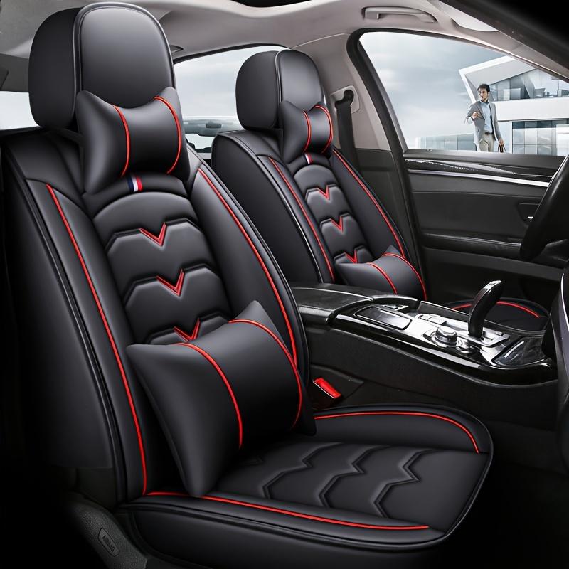 Úplné pokrytí 5 sedadel Kožený potah na autosedačku, polštář na autosedačku Universal Fit Car SUV Sada potahů na autosedačku Sada potahů na autosedačku Kompletní sada