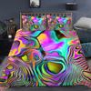 Geometric luxury honeycomb stone pattern 3D printed bedding set queen size 2/3pcs microfiber duvet cover cool style