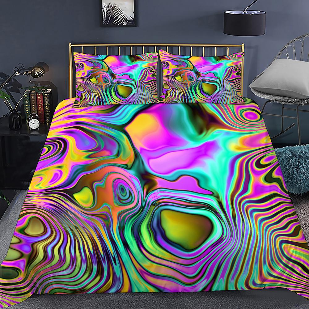 Geometric luxury honeycomb stone pattern 3D printed bedding set queen size 2/3pcs microfiber duvet cover cool style