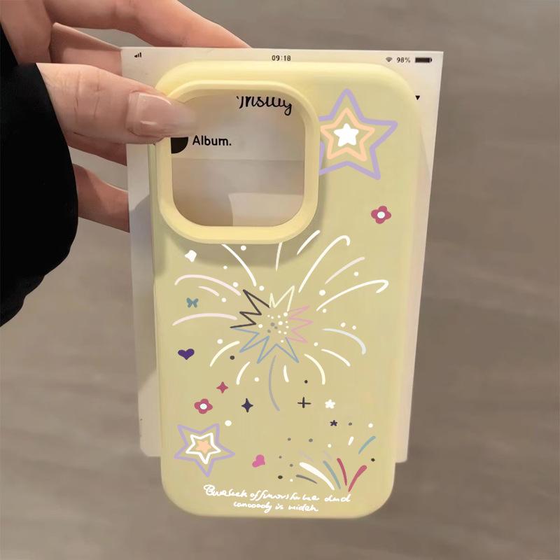 

Firework Stars Soft Mochi Case for Apple 17 Pro Max, 16, 15, 14 Pro, and 12 Pro iPhone 11