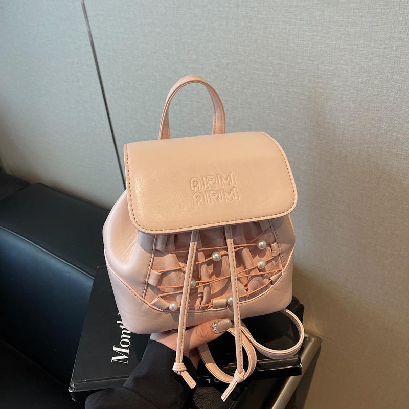 Niche Design Fashionable Backpack New High-end Versatile Casual Bucket Bag Lightweight Small Backpack