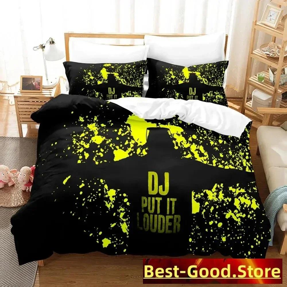 Personality Music DJ Rock Bedding Set Printed Bed Set With Pillowcase Bed Duvet Cover Single Double Queen Super King Size