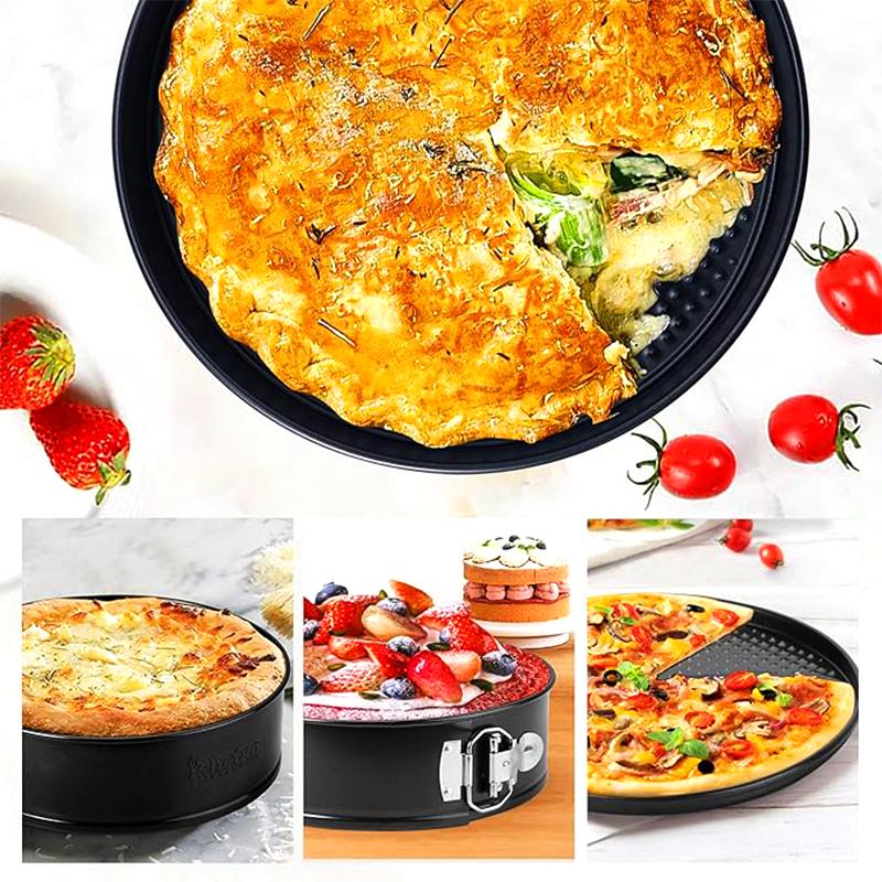 Nonstick Coating Round Springform Pan Set With Removable Bottom Plate Round And Heart Shape Baking Cake Pans Cheesecake Pan Mold