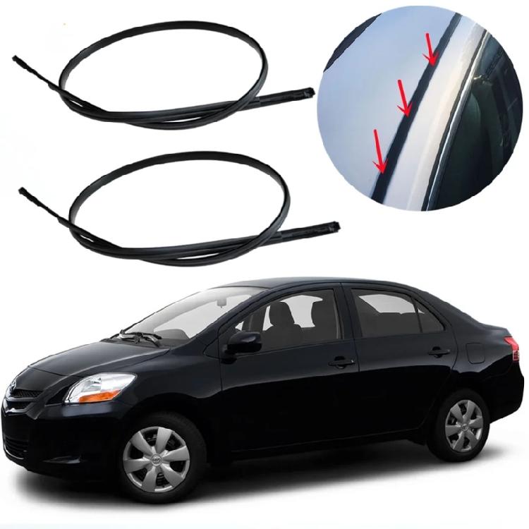 2pcs Weather Sealing Strips Automotive Accessories Left Right Side Roof Drip Moulding Trim Set 75551-52160 75552-52140