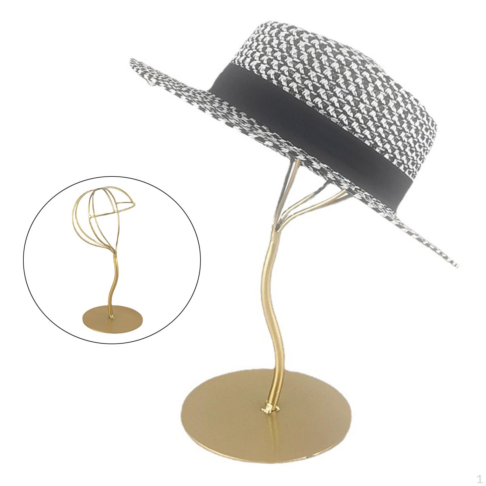 

Elegant Durable Hat Holder Desktop Hollowed-out Short Long Wig Styling Display Stand Organizer for