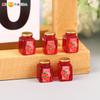 5Pcs 1/12 Dollhouse Miniature Strawberry Sauce Jam Jar Dollhouse Kitchen Food Perfect Toys Model Accessories DIY Life Scene Decor Perfect Toys