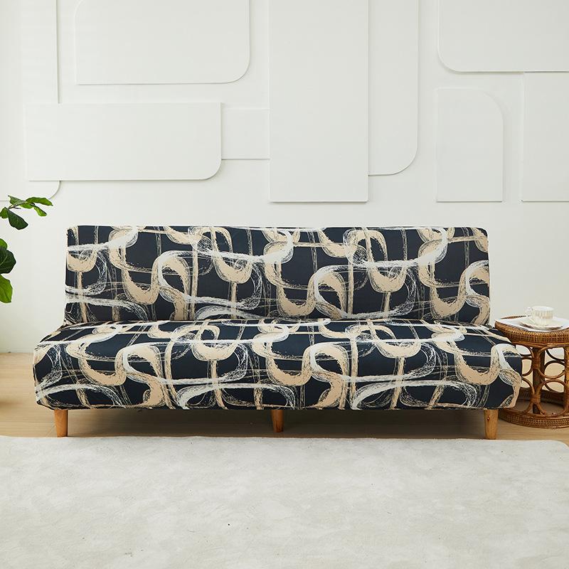 Neng Full Cover Sofa Bed Cover Simple Folding Armless Elastic Sofa Cover Fabric All-Inclusive Universal Cover