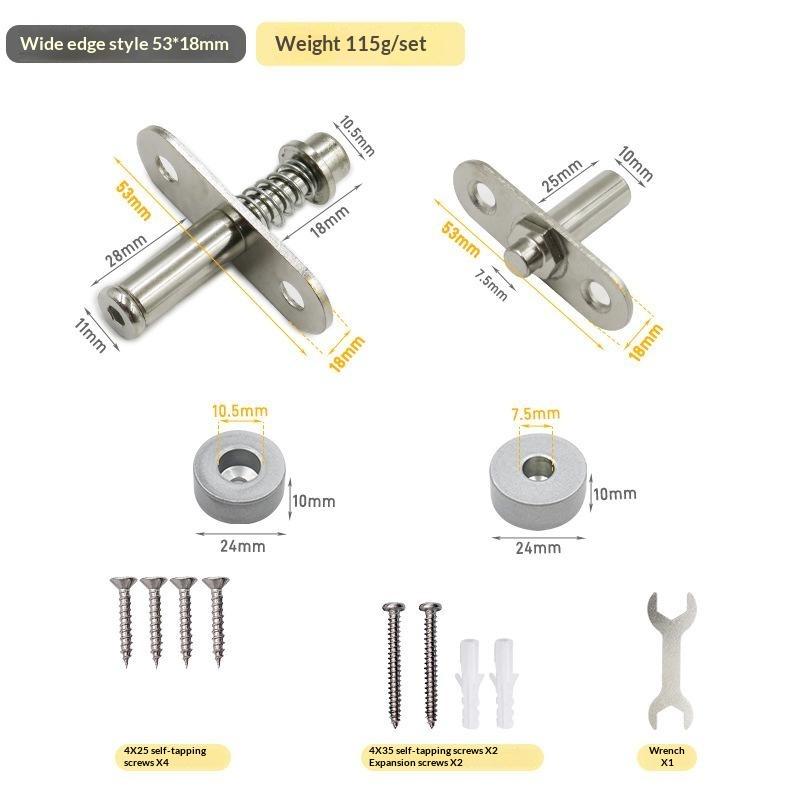 Adjustable Pivot Window Hinges Heavy-Duty Silent Rotation Mounting Hardware Anti-Rust Coating for Coastal Area Window Use
