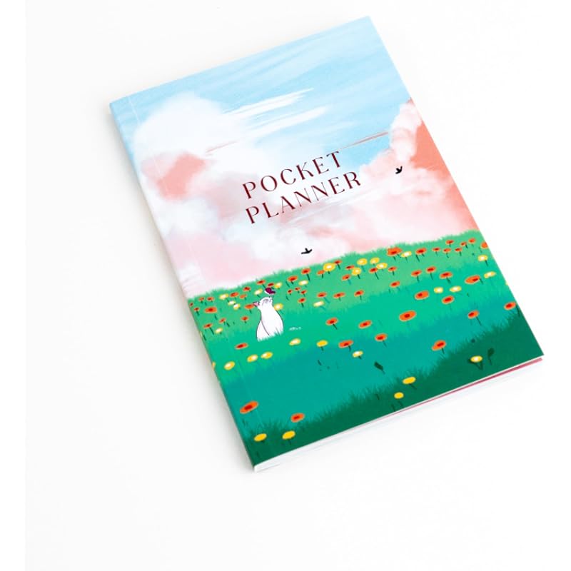 FACTOR NOTES Undated Planner: 12 Months Organizer|Monthly & Weekly Layouts|Pocket Size (Field Of Joy)