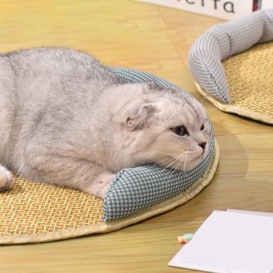 Soft Breathable Round Summer Pet Cat Sleeping Bed Cushion Pet Supplies