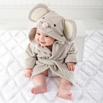 Albornoz envolvente con capa de manta receptora de felpa con dibujos animados bonitos para bebés y niñas