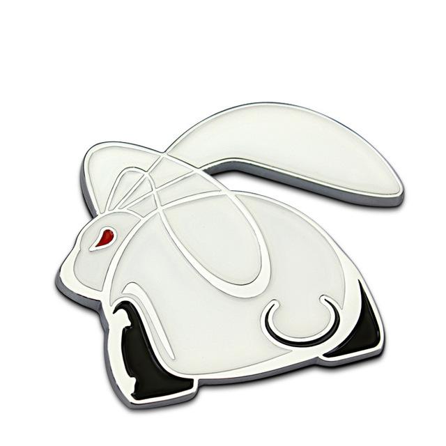For VW Volkswagen Jetta MK5 Golf 3D Metal Car Sticker Rabbit Badge Decal Accessories For Volkswagen GTI R-Line R Polo T5 Golf Pa