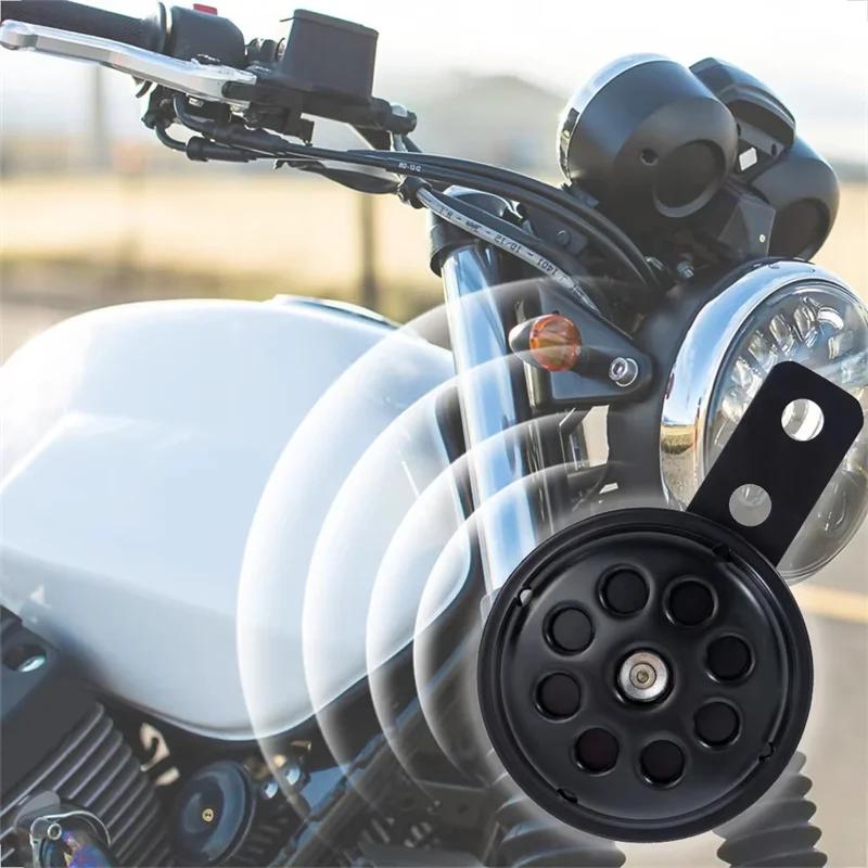12V Horn 1.5A 105db Signal For Accessories Universal Motorcycle Horn Kit Waterproof Round Loud Electric Horn Speakers