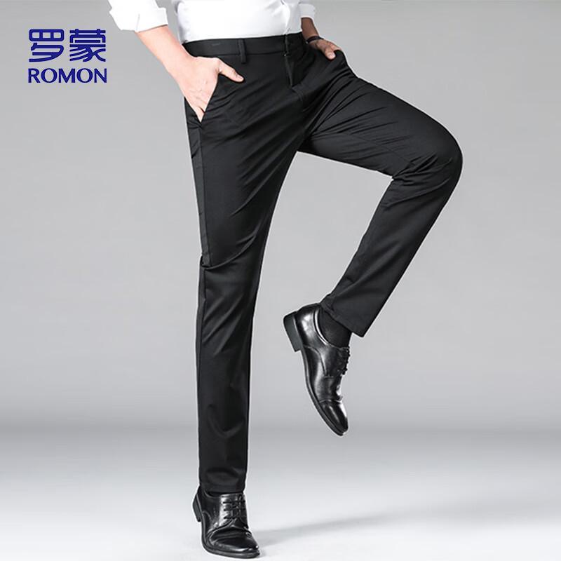 ROMON Men's Straight-Leg Casual Business Pants