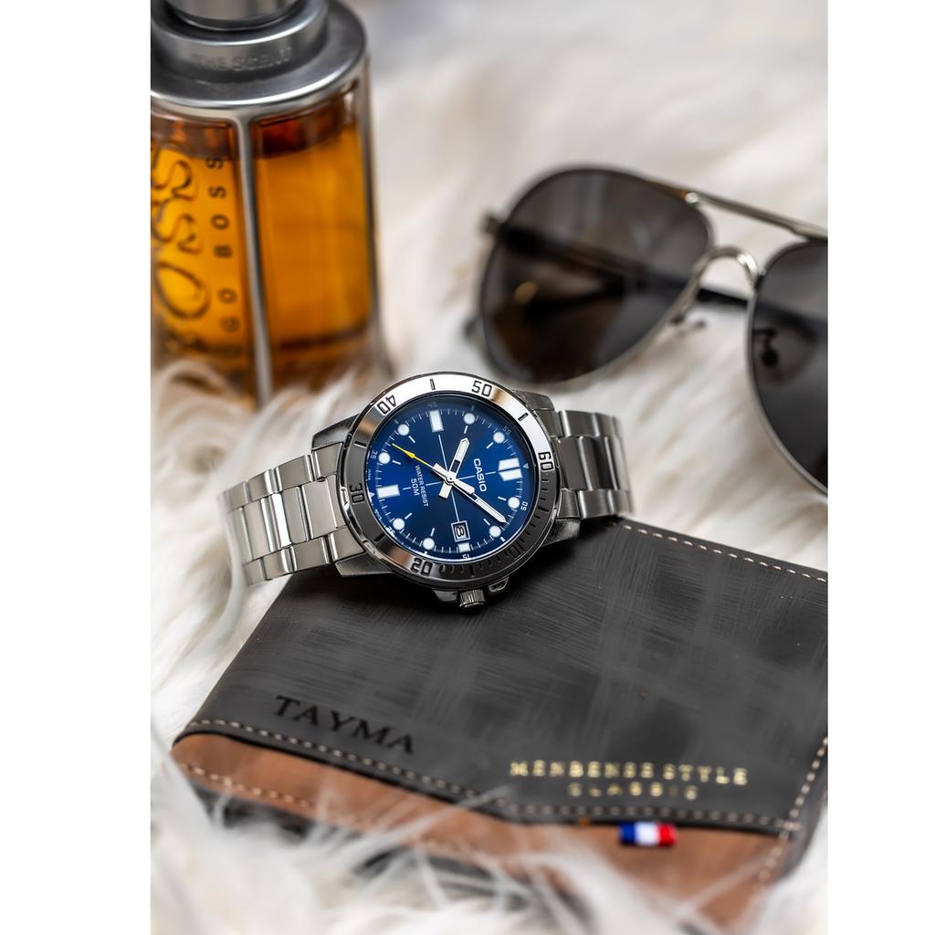 OROLOGIO DA UOMO CASIO MTP-VD01D-2E (zd185c) + SCATOLA
