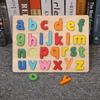 Montessori Toys Math Toys 3D Alphabet Number Wooden Puzzle Toys Baby Teaching Early Learning Educational Toys for Kids Toddler