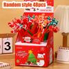 48Pcs Christmas Cartoon Stitch Ballpoint Pen Black 0.5mm Neutral Pen Cute Silicone Decoration Cute Cartoon Style Stationery Gift