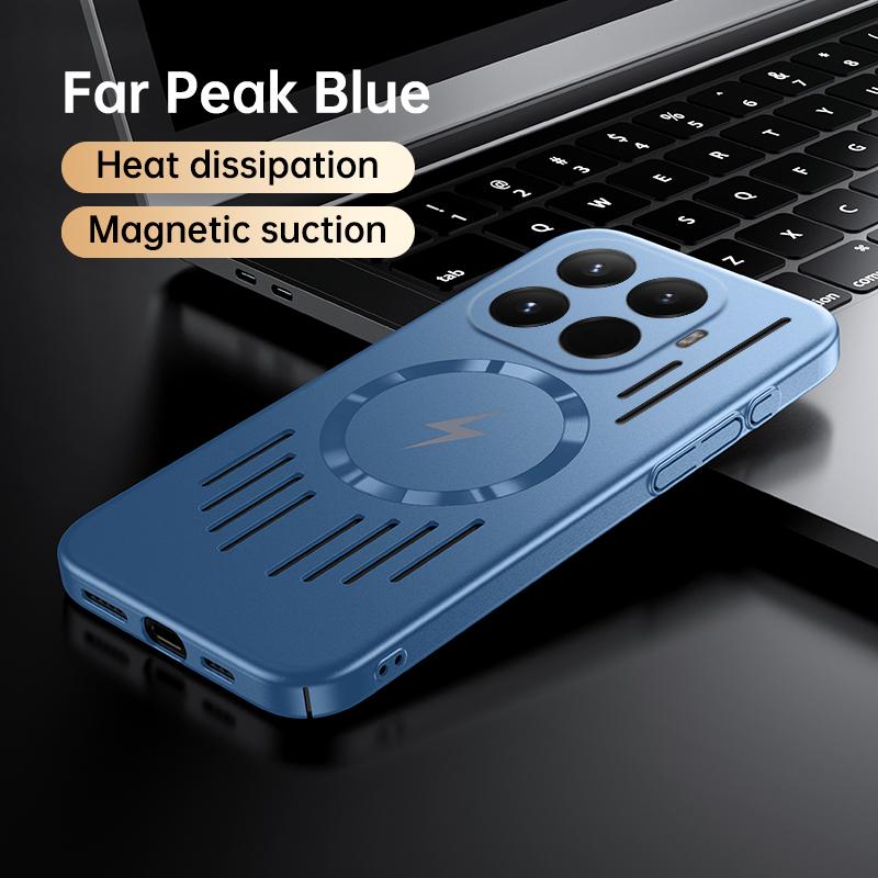 Magnetic Ultra-thin Heat Dissipation Case For XIAOMI 17T Pro Magsafe Wireless Charging Metallic Paint Hard PC Cover For MI15T