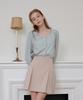BIBYSEOB Shirred Heart Neck Blouse Mint [T41]