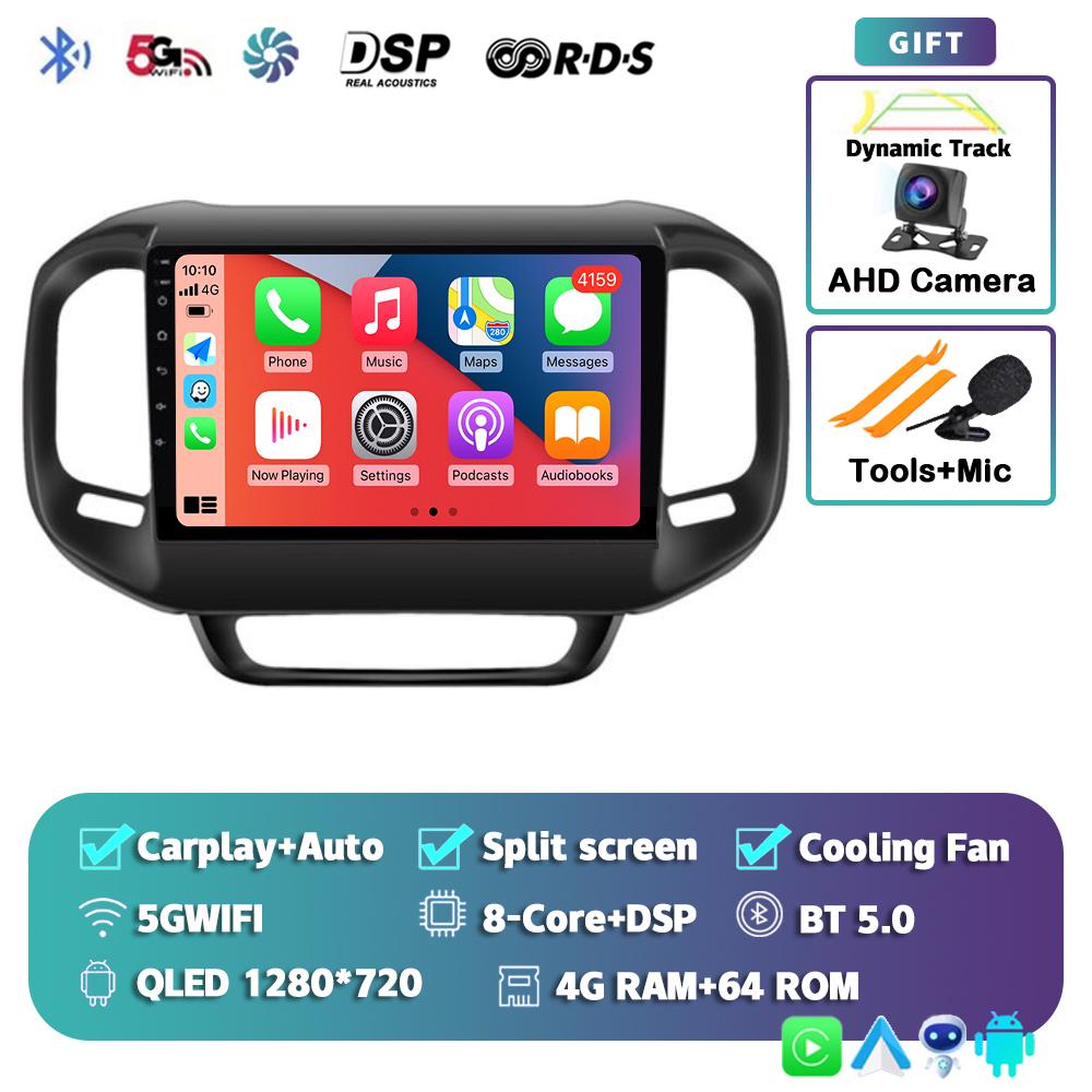 Android 14 Carplay Auto 4G+WIFI Car Radio For FIAT Toro 2017 - 2021 Multimedia Video Player Navigation GPS DSP 360 Camera Stereo