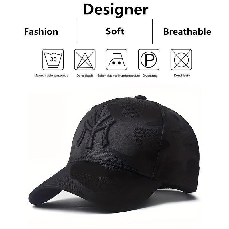 Cappelli da Baseball Mimetici con Ricamo di Lettere alla Moda per Primavera e Autunno, Cappelli Casual Regolabili da Esterno, Cappello Parasole