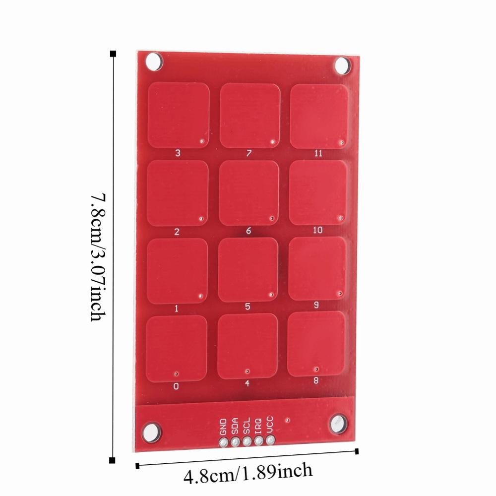 3.3V Capacitive Touch Keypad 12 Buttons MPR121 Controller Keyboard  Electronics Projects