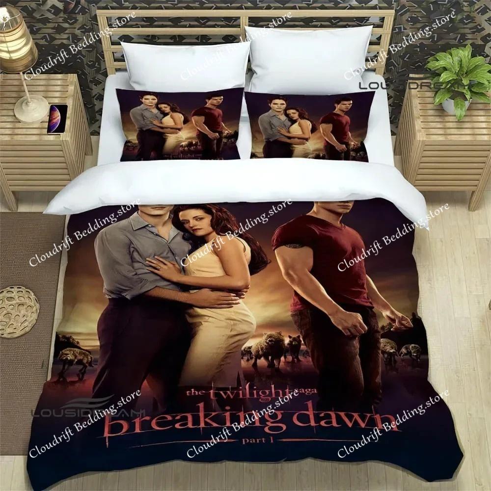 Die Twilight Saga Bedruckte Bettwäsche-Sets Exquisites Bettwaren-Set Bettbezug Bettdecke Bettwäsche-Set Luxuriöses Geburtstagsgeschenk