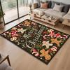 Christmas Gingerbread Man Rug Festive Holiday Living Room Bedroom Home Decoration Carpets