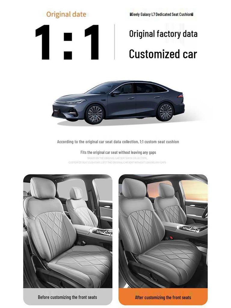 2025 Geely Galaxy A7 All-Season Full Coverage Seat Covers for Interior Modification