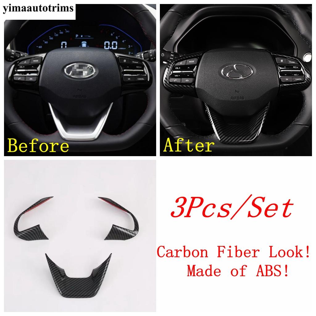 For Hyundai Creta  -  Window Lift Head Light Steering Wheel Gear Air AC Vent Outlet Cover Trim Carbon Fiber Accessories