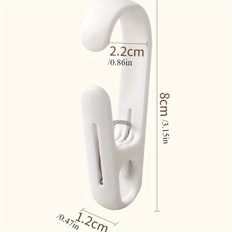 10PCS Multi-purpose Clothes clips/S-hooks, Sturdy Plastic Clothes Hangers, Beach Towel Clips, Chair Clips, Towel Rack Clips.