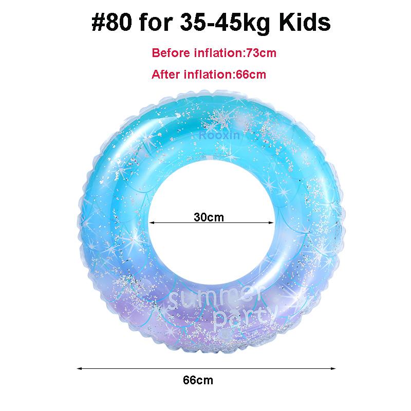 Rooxin Baby Swimming Ring Water Play Tube Pool Floats for Children Kids Swimming Pool Inflatable Toys Swim Circle Beach Party