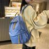 Fashion School Bag Solid Color Student Backpack Durable Large Capacity Bag Daily Use