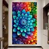 5dDiamond Painting DIY DIMENSIUNE MARE ROUND Kit de pictură pentru începători pentru adulți Dreamflower Color Gradient Model Broderie Mozaic Art Picture Decor Home