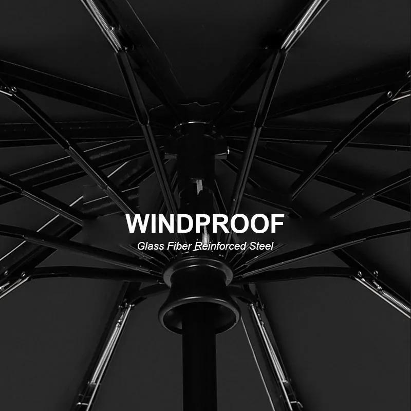 Large 24 Bone Solid Color Automatic Umbrella Light Collapsible Large Format Outdoor Sunshade Uv Protection Automatic Umbrella
