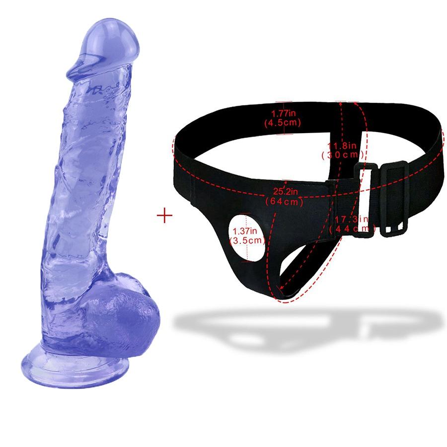 Strap-On Adjustable Dildo for Anal Strapon Toys for Adults Realistic Penis Sex Toys Soft Sex Shop for Lesbian Couples