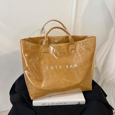 Bolsa Tote Transparente de PVC Impermeável de Grande Capacidade para Trabalho, Deslocamento, Férias e Viagens