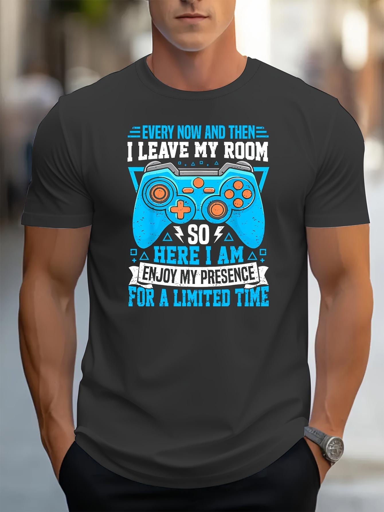 

Spring & Summer Blend Casual Gamer T-Shirt - _Enjoy My Presence for a Limited Time_ Graphic, Short Sleeve, Crew Neck XXXXXL чёрный