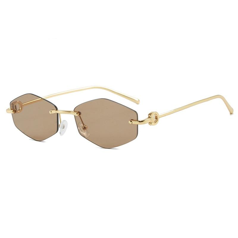 New Luxury Frameless Diamond Shaped Women Sunglasses Personalized Brand Design Trendy Men Gafas De Sol UV400