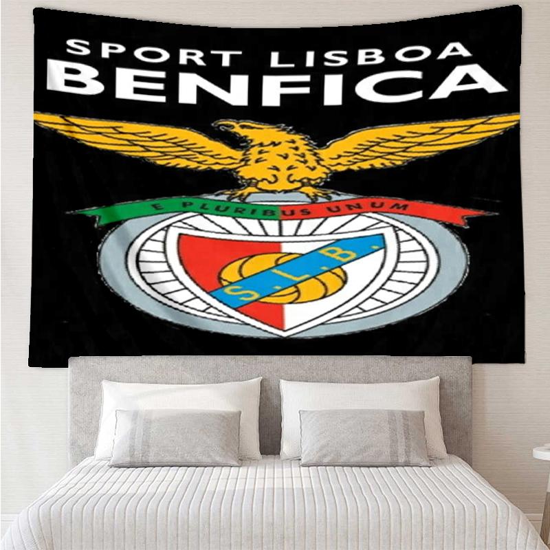 Benfica Print Tapestry, Backdrop, Easy Setup, Ideal for Bedroom, Office & Living Room, with Aesthetic Wall Hanging Decor.