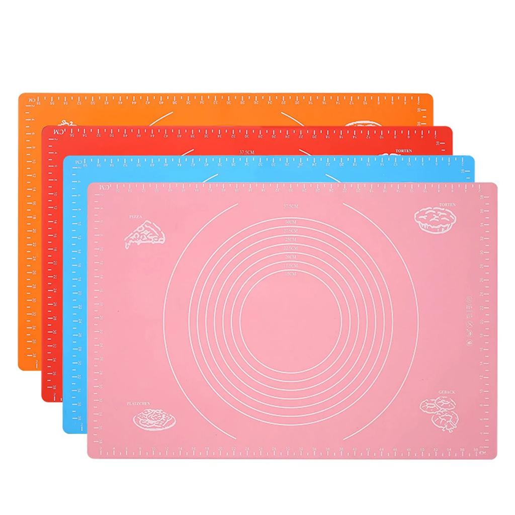 60cm Silicone Pad Baking Mat Sheet Kneading Dough Mat For Kitchen Rolling Dough Pizza Large Dough Non-Stick Maker Holder