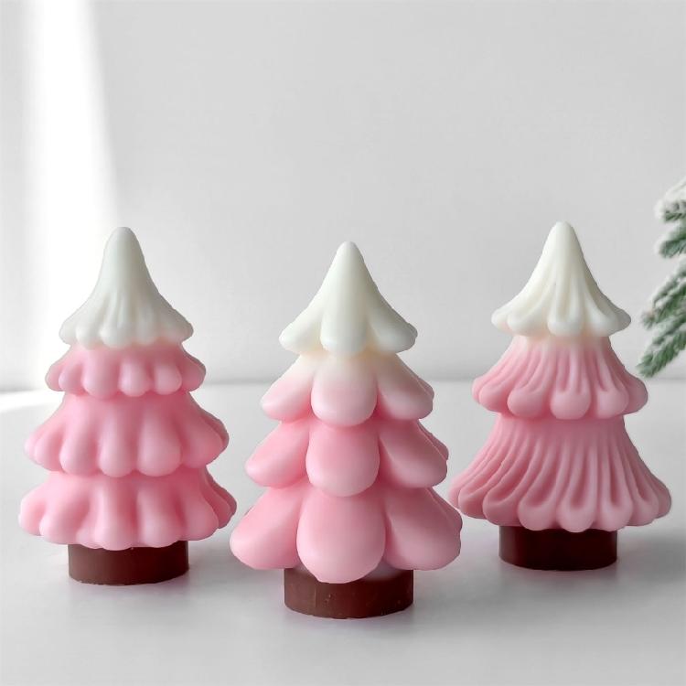 Silicone Moulds Christmas Tree Candle Molds Ornament Molds Epoxy Resin Molds Plasters Molds for Candle Making
