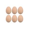 Healifty Wooden Easter Eggs, Set of 6, Unpainted Dummy Eggs, for Tole Painting, DIY Crafts, Handmade, Egg-Shaped Toys, Pretend Play, Food Samples,