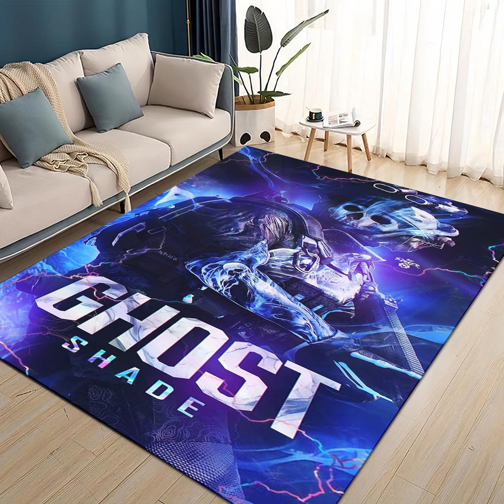 COD 27 Style New Call of Duty Ghost Simon Gun Games Carpet Rug for Living Room Bedroom Home Sofa,Kids Play Non-slip Floor Mat