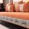 Non-Slip Thicken Chenille Sofa Cover Towel Slipcover Seat European Couch Cover Sofa Protecto Towel for Living Room Decor Grey